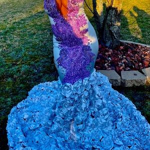 Classy Prom Dress custom made . Only worn one time . Contact me if interested